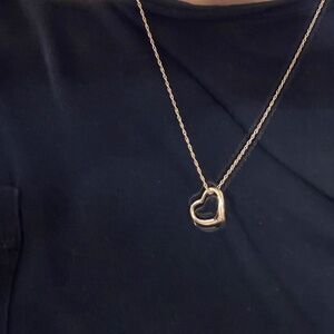 14K rose gold open heart pendant NEW